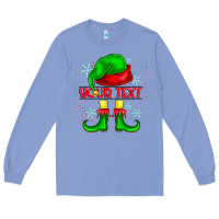 Colony Blue Elf Your Text Long Sleeve Tee - CowhideDigitalArt