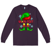 Plum Elf Your Text Long Sleeve Tee - CowhideDigitalArt