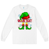 White Elf Your Text Long Sleeve Tee - CowhideDigitalArt
