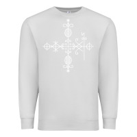 Dove Grey haitian veve  voodoo symbol t shirt Premium Sweatshirt - PixelFlow