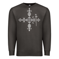 Smoke haitian veve  voodoo symbol t shirt Premium Sweatshirt - PixelFlow