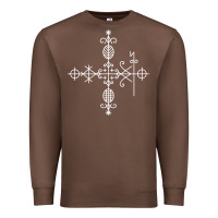 Chestnut haitian veve  voodoo symbol t shirt Premium Sweatshirt - PixelFlow