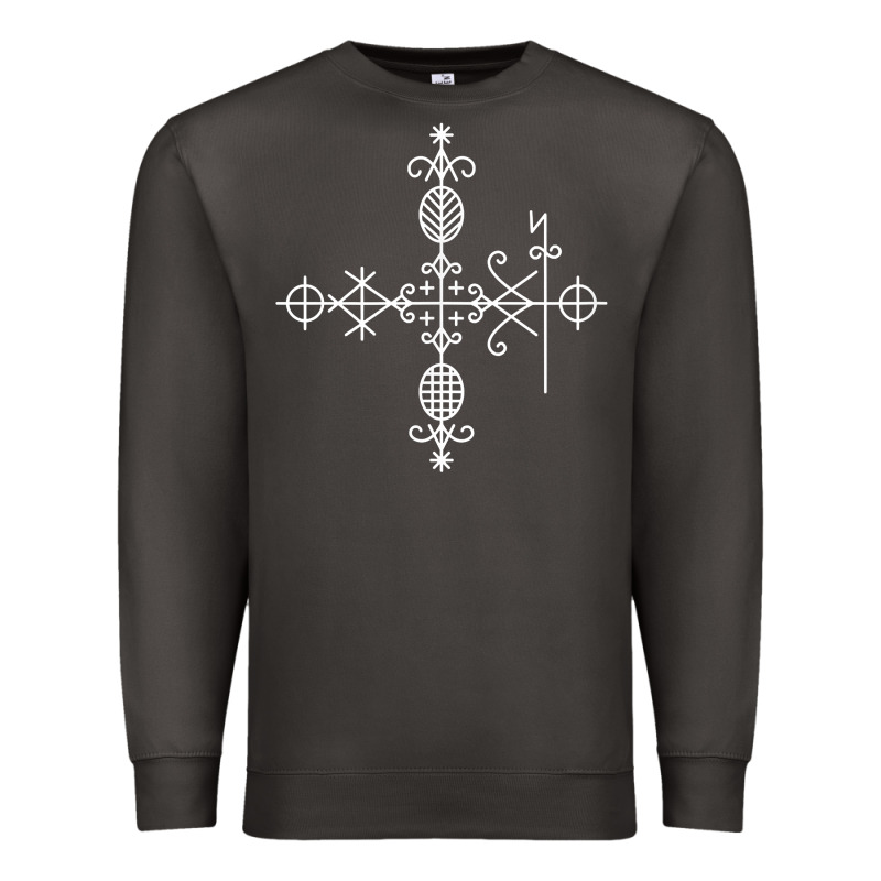 Haitian Veve  Voodoo Symbol T Shirt Premium Sweatshirt by PixelFlow | Teevron