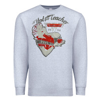 Heather Grey hot teacher halen Essential Premium Sweatshirt - PixelFlow