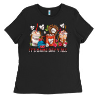 Black It's Game Day Y'all Baseball Coffee Cups Ladies Tee - FaDigitalArtStudio