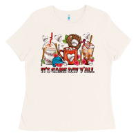 Bone It's Game Day Y'all Baseball Coffee Cups Ladies Tee - FaDigitalArtStudio