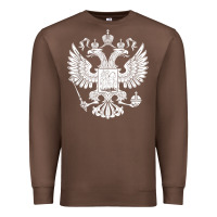 Chestnut russian double headed eagle for a russia fan gift t shirt Premium Sweatshirt - PixelFlow