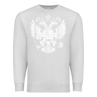 Dove Grey russian double headed eagle for a russia fan gift t shirt Premium Sweatshirt - PixelFlow