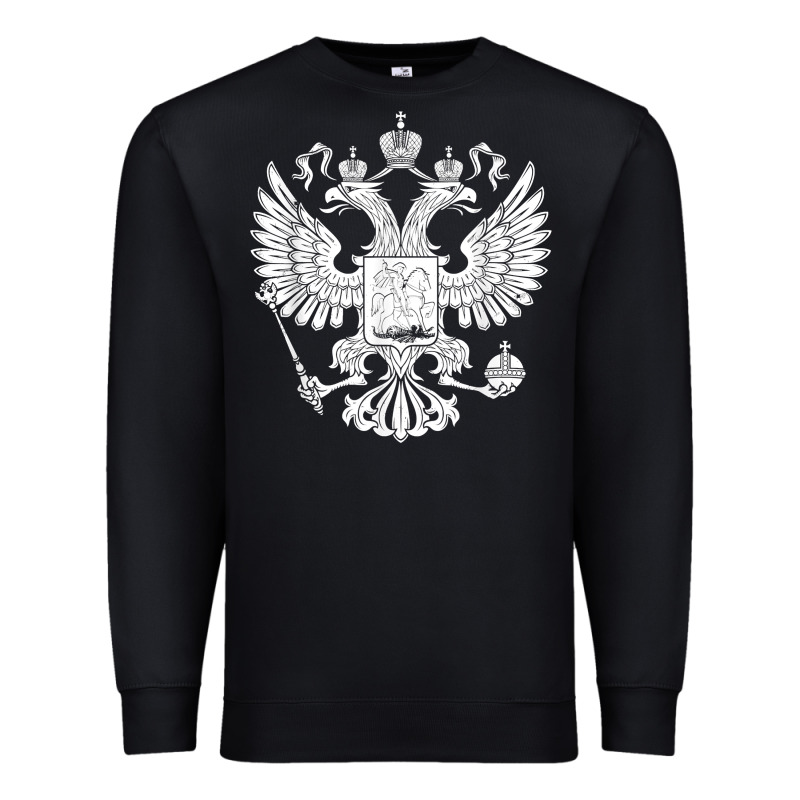 Russian Double Headed Eagle For A Russia Fan Gift T Shirt Premium Sweatshirt by PixelFlow | Teevron