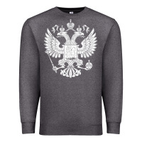 Charcoal Heather russian double headed eagle for a russia fan gift t shirt Premium Sweatshirt - PixelFlow
