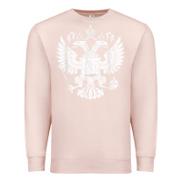 Pale Pink russian double headed eagle for a russia fan gift t shirt Premium Sweatshirt - PixelFlow