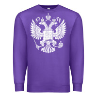 Purple russian double headed eagle for a russia fan gift t shirt Premium Sweatshirt - PixelFlow