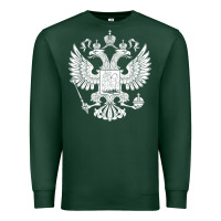 Sports Green russian double headed eagle for a russia fan gift t shirt Premium Sweatshirt - PixelFlow