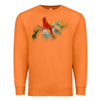 Carrot wild red cardinal bird long sleeve Premium Sweatshirt - PixelFlow