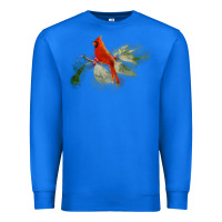 True Royal wild red cardinal bird long sleeve Premium Sweatshirt - PixelFlow