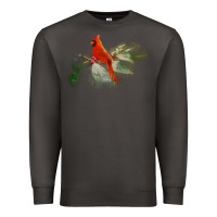 Smoke wild red cardinal bird long sleeve Premium Sweatshirt - PixelFlow