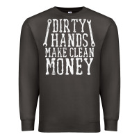 Smoke dirty hands make clean money t shirt wrench mechanic gift Premium Sweatshirt - PixelFlow