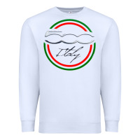 White fiat 500   italy Premium Sweatshirt - PixelFlow