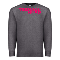 Charcoal Heather Teenage Head Print (Pink) Plain Premium Sweatshirt - PixelFlow