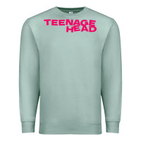 Seafoam Teenage Head Print (Pink) Plain Premium Sweatshirt - PixelFlow