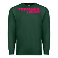 Sports Green Teenage Head Print (Pink) Plain Premium Sweatshirt - PixelFlow