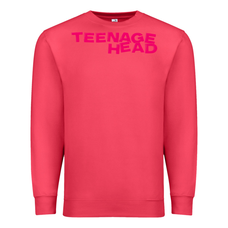 Teenage Head Print (pink) Plain Premium Sweatshirt by PixelFlow | Teevron