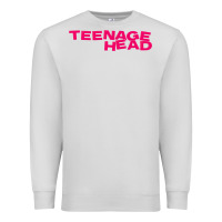 Dove Grey Teenage Head Print (Pink) Plain Premium Sweatshirt - PixelFlow