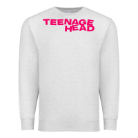 Oatmeal Heather Teenage Head Print (Pink) Plain Premium Sweatshirt - PixelFlow