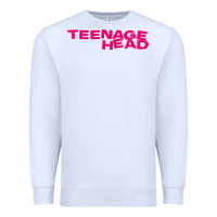 White Teenage Head Print (Pink) Plain Premium Sweatshirt - PixelFlow