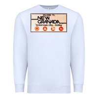 White welcome to new granada! Premium Sweatshirt - PixelFlow