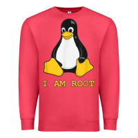 Cardinal Linux Mascot Tux the Penguin I Am Root TShirt Men Women Kids Premium Sweatshirt - PixelFlow
