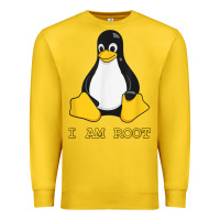 Lemon Linux Mascot Tux the Penguin I Am Root TShirt Men Women Kids Premium Sweatshirt - PixelFlow