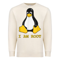 Sandshell Linux Mascot Tux the Penguin I Am Root TShirt Men Women Kids Premium Sweatshirt - PixelFlow