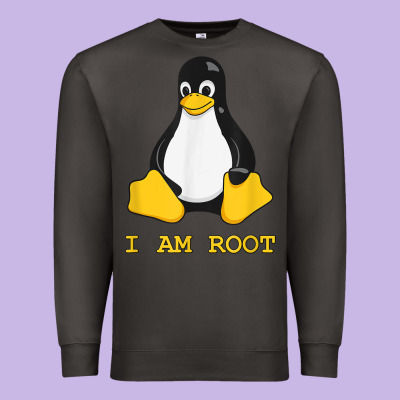 Linux Mascot Tux The Penguin I Am Root Tshirt Men Women Kids Premium Sweatshirt Designed By Pixelflow