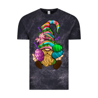 Cloud Black Easter Holding Eggs Gnome Vintage Tee - BundleAndBundleShop