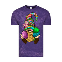 Cloud Purple Easter Holding Eggs Gnome Vintage Tee - BundleAndBundleShop