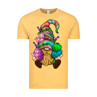 Vintage Mustard Easter Holding Eggs Gnome Vintage Tee - BundleAndBundleShop
