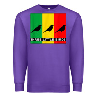 Purple THREE LITTLE BIRDS Premium Sweatshirt - PixelFlow
