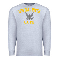 Heather Grey uss fall river ca 131 Premium Sweatshirt - PixelFlow