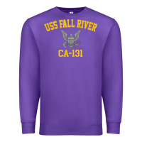 Purple uss fall river ca 131 Premium Sweatshirt - PixelFlow