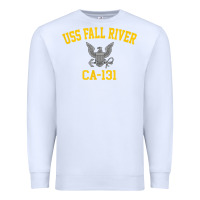 White uss fall river ca 131 Premium Sweatshirt - PixelFlow