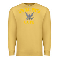 Antique Gold uss fall river ca 131 Premium Sweatshirt - PixelFlow