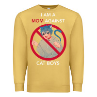 Antique Gold i am a mom against cat boys Premium Sweatshirt - PixelFlow