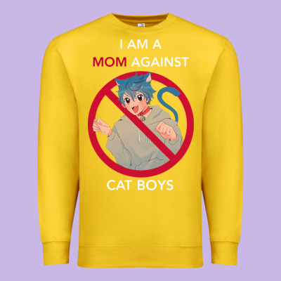 I Am A Mom Against Cat Boys Premium Sweatshirt Designed By Pixelflow