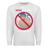 Oatmeal Heather i am a mom against cat boys Premium Sweatshirt - PixelFlow