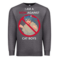 Charcoal Heather i am a mom against cat boys Premium Sweatshirt - PixelFlow
