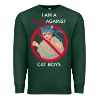 Sports Green i am a mom against cat boys Premium Sweatshirt - PixelFlow