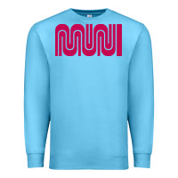 Ocean Blue sf muni bart    muni Premium Sweatshirt - PixelFlow