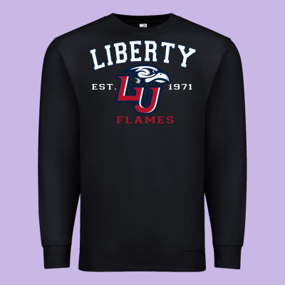 Liberty University Flames Football Lynchburg Virginia Sparky The Eagle Premium Sweatshirt Designed By Pixelflow