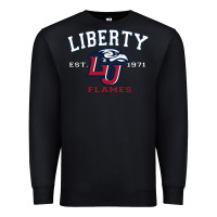 Black liberty university flames football lynchburg virginia sparky the eagle Premium Sweatshirt - PixelFlow